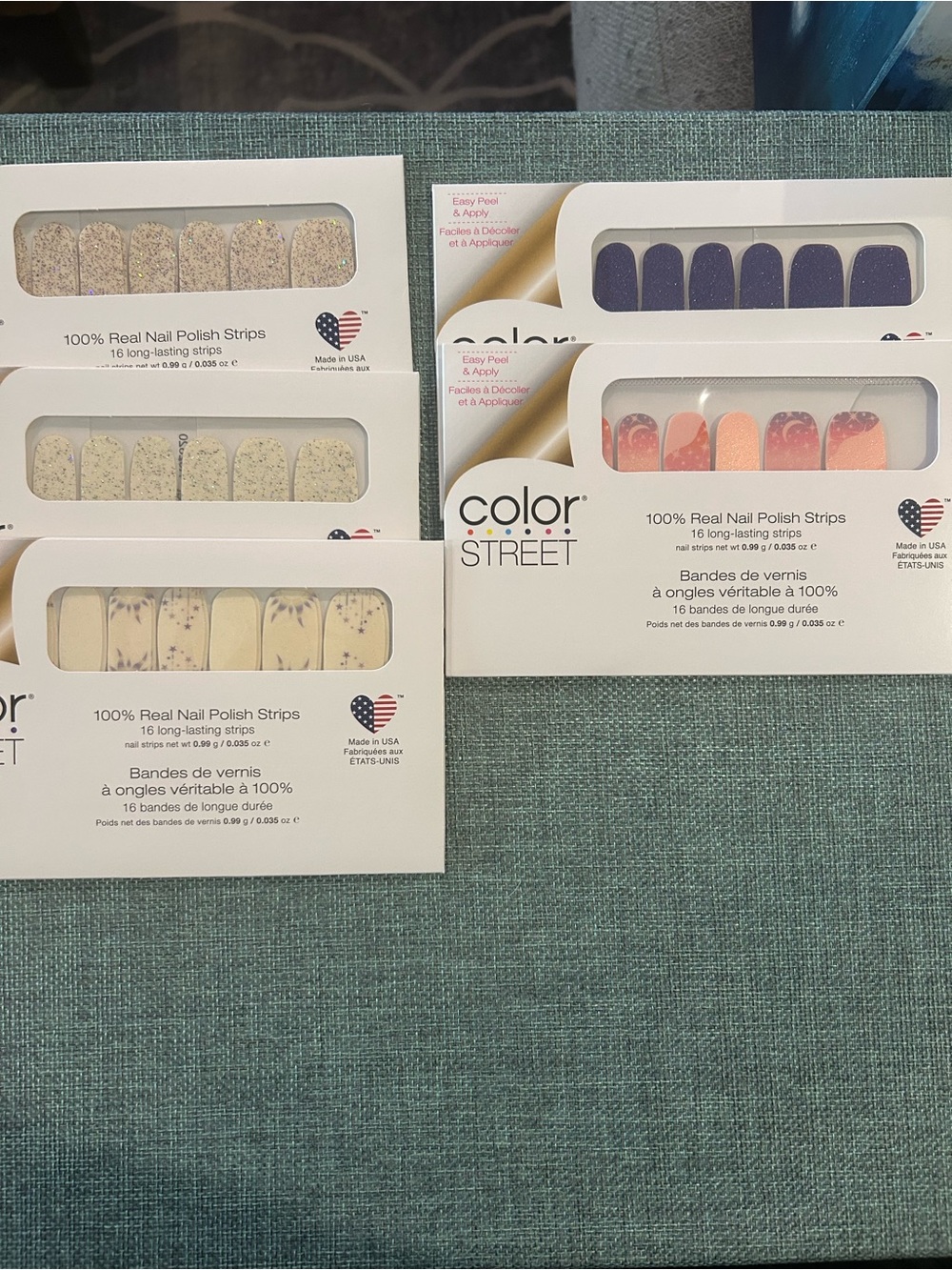 Color Street Nail Polish Strips Lot of 5 NEW Sealed Lavender Glitter Celestial